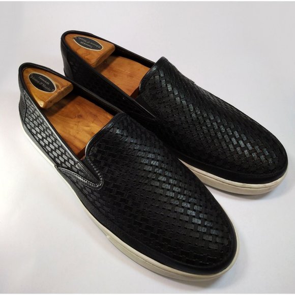 Johnston & Murphy Men’s Tyler Laser-Weave Slip-On Black Sneaker Shoe Size 9 - Picture 5 of 16